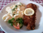 Restaurant Ferdinand Gebackenes Dorschfilet mit Erdäpfel-Mayonnaisesalat - Menü - Restaurant Ferdinand - Wien